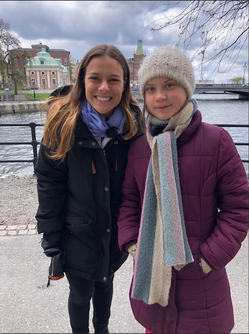 Lucy Biggers with Greta Thunberg