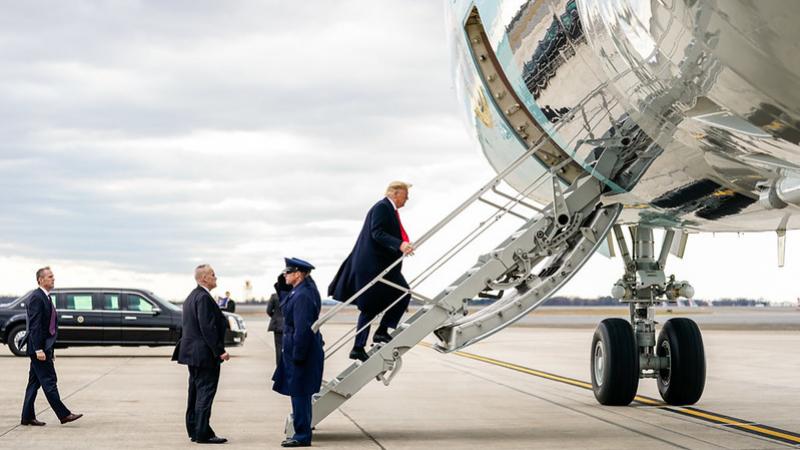 President Trump returns from North Carolina