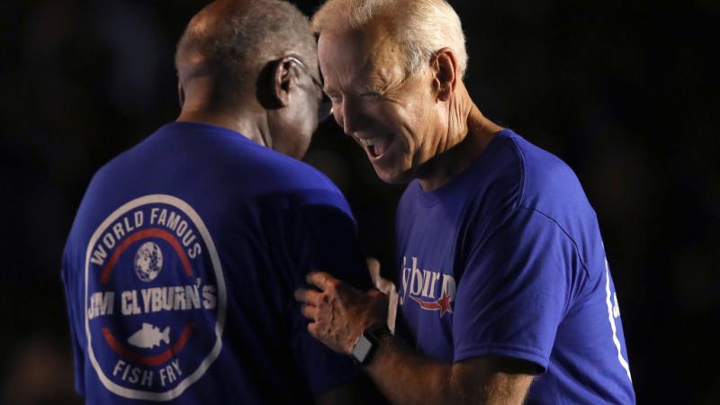 Jim Clyburn and Joe Biden at the Fish Fry