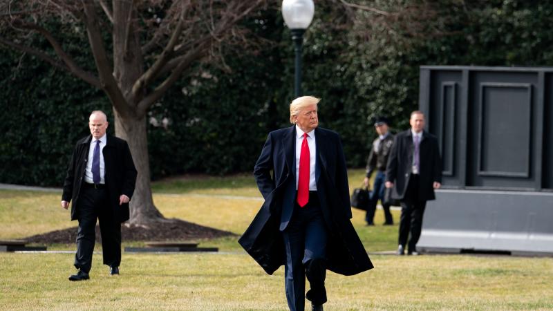 President Trump outside White House 