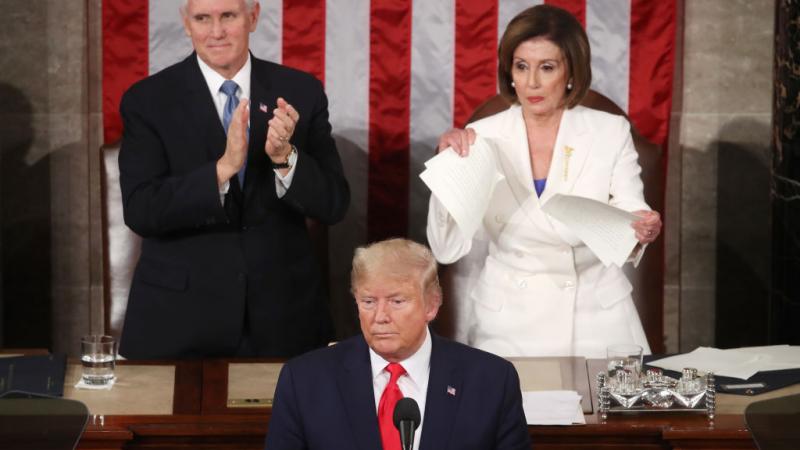 House Speaker Nancy Pelosi rips up pages from President Trump's State of the Union address, Feb. 4, 2020