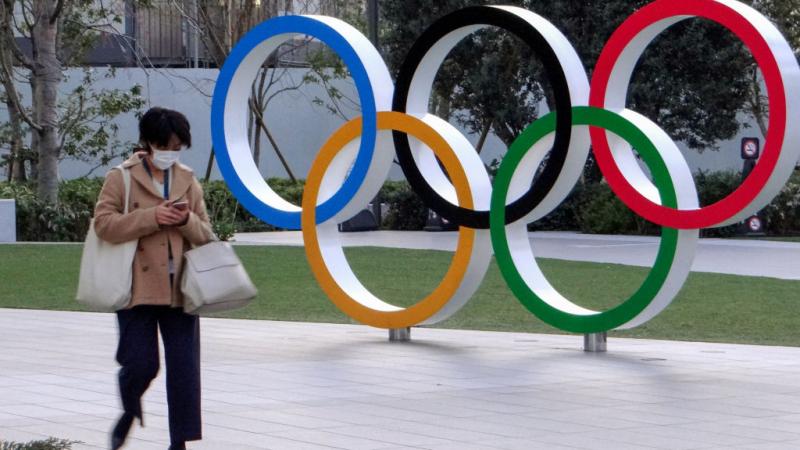 Olympic rings in Tokyo, Japan