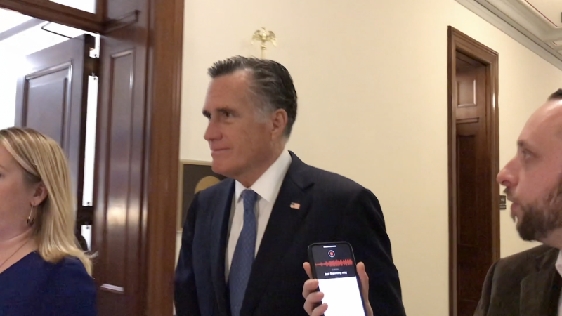 Sen. Mitt Romney on Capitol Hill
