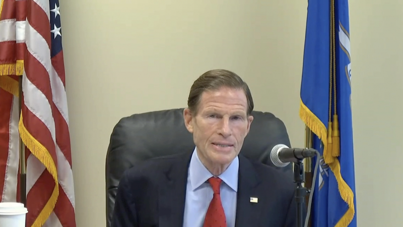 Sen. Blumenthal speaks on Friday
