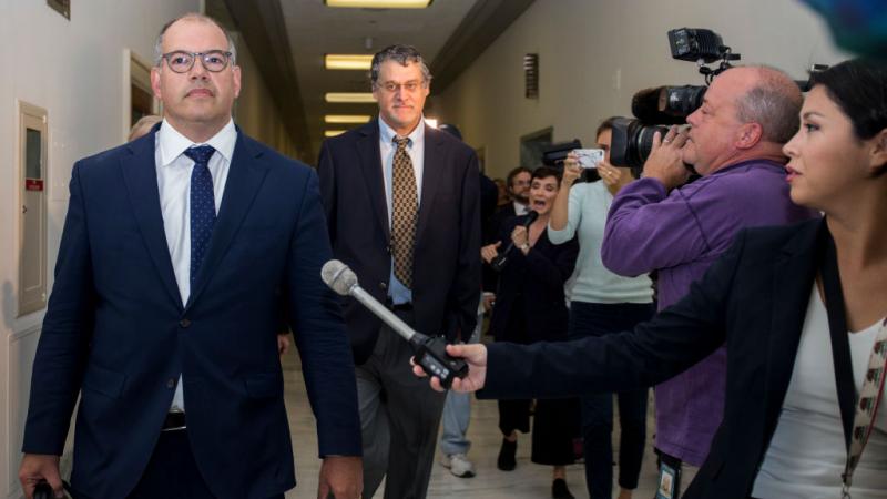 Fusion GPS founder Glenn Simpson on Capitol Hill