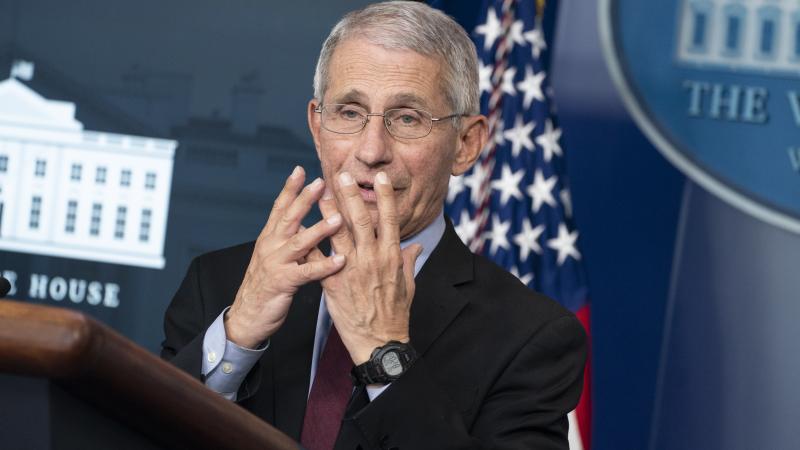  Anthony Fauci, director of the National Institute of Allergy and Infectious Diseases, speaks during a press briefing with members of the White House Coronavirus Task Force.