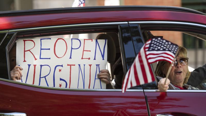 Protesters in Richmond, Virginia