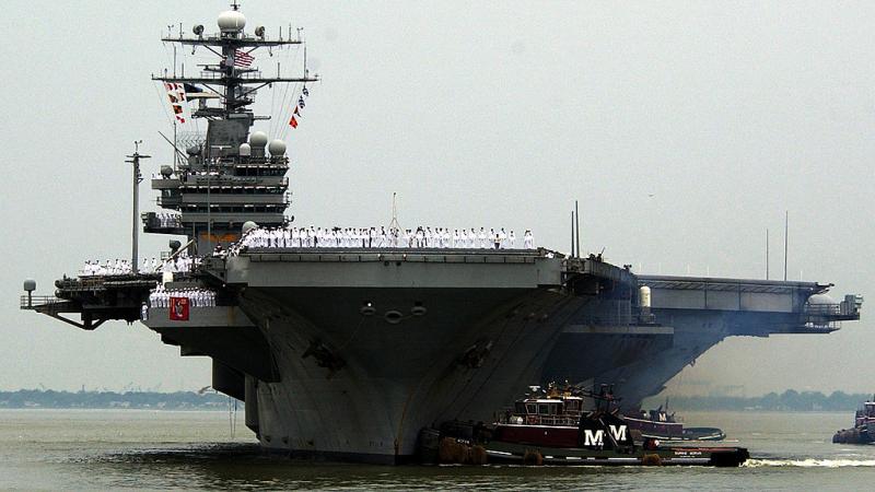 USS Theodore Roosevelt aircraft carrier in May 2003