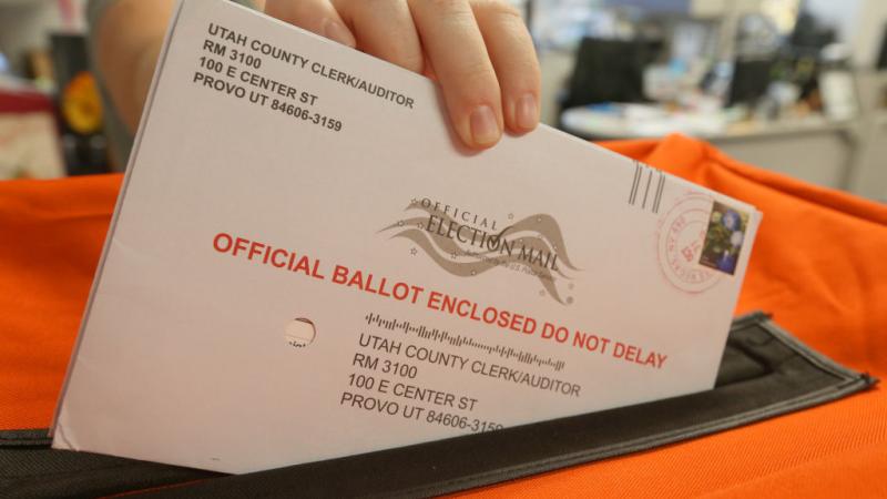 Mail in ballot in Utah for the 2018 midterm election