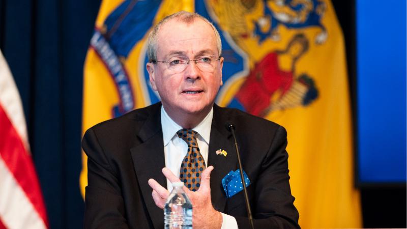 New Jersey Governor Phil Murphy at coronavirus COVID-19 press briefing