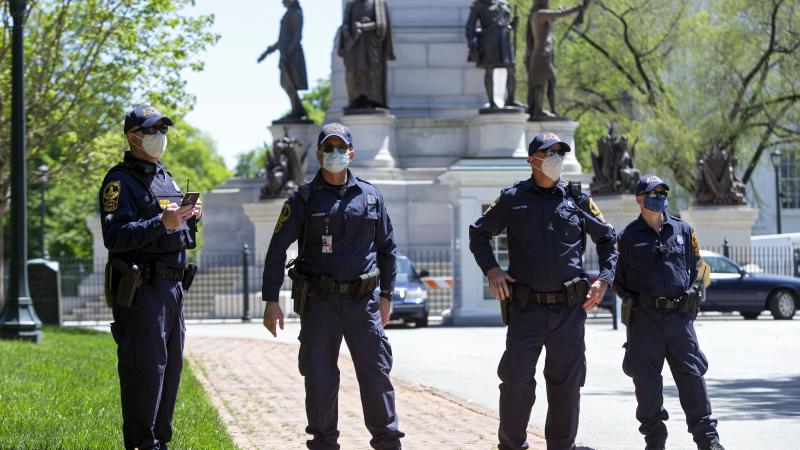 Virginia State Police at protest