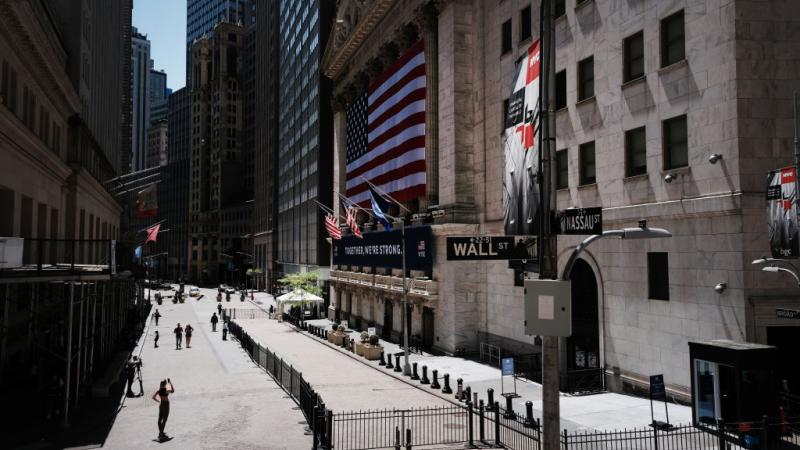 Outside the New York Stock Exchange on May 26, 2020