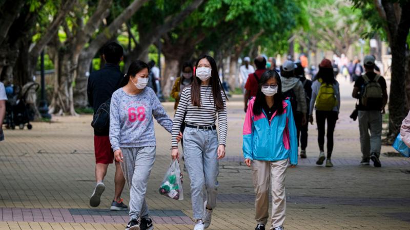 Hong Kong residents during the coronavirus pandemic