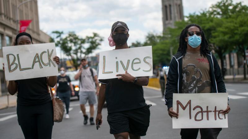 Black Lives Matter protesters in Philadelphia, PA