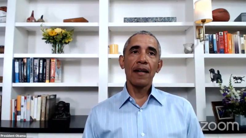 Screen grab from Obama foundation of former President Barack Obama in June 3, 2020 virtual town hall
