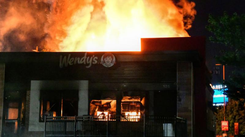 A Wendy's restaurant is set on fire in Atlanta