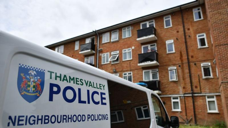 Police van in England on June 21, 2020