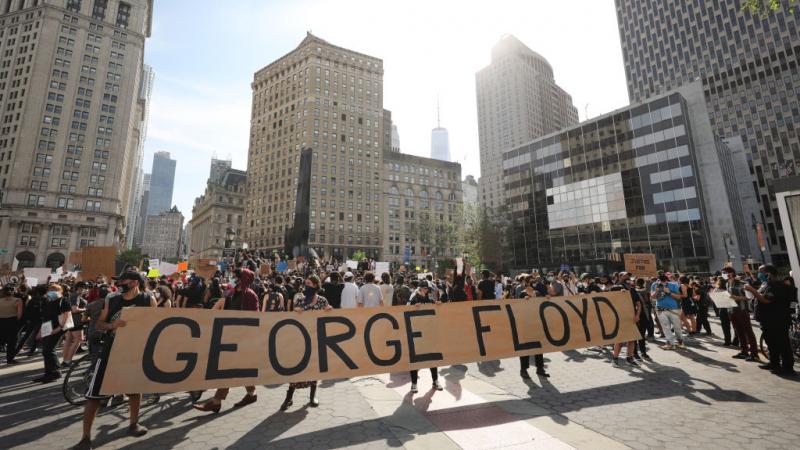 Protestors in Manhattan on May 29, 2020