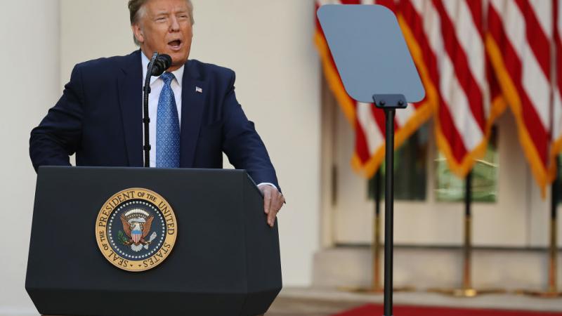 President Trump in the Rose Garden on June 1, 2020