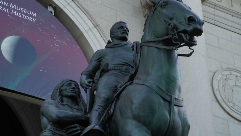Theodore Roosevelt statue in front of the Natural History Museum in New York City