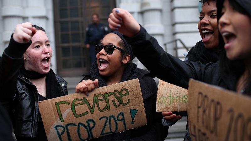 Protesters rally again Prop. 209 in 2012