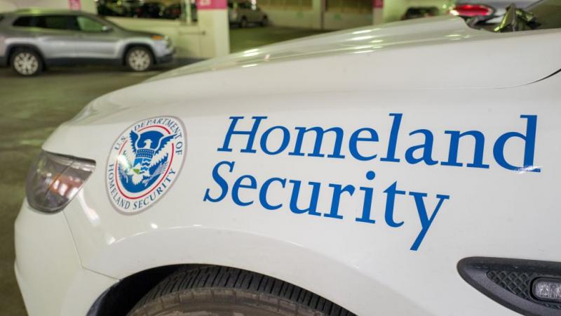 U.S. Department of Homeland Security logo on a vehicle in 2019