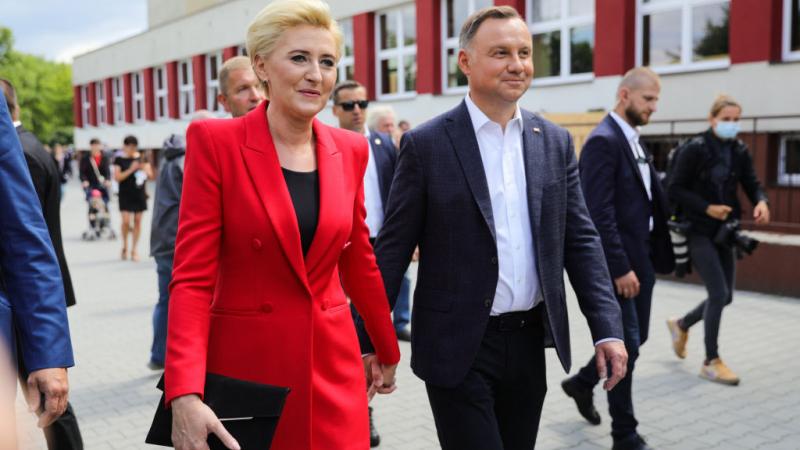 Polish first couple, President Andrzej Duda and Agata Kornhauser-Duda
