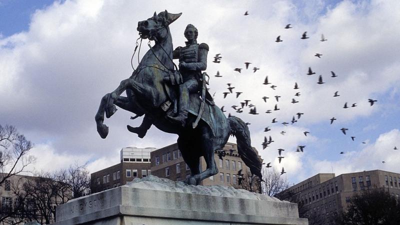 The D.C. statue of Andrew Jackson