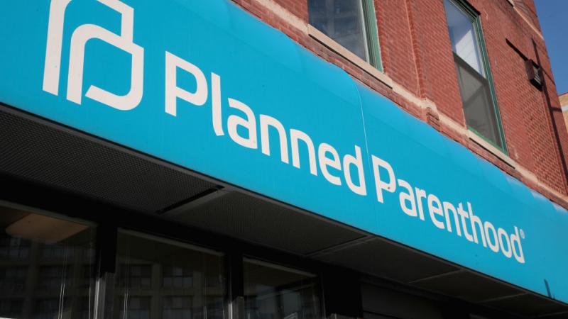 Planned Parenthood sign in Chicago in 2018