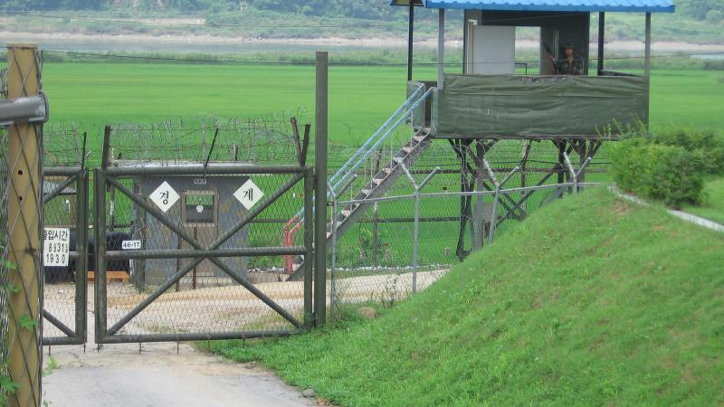 A sentry point along the Korean DMZ