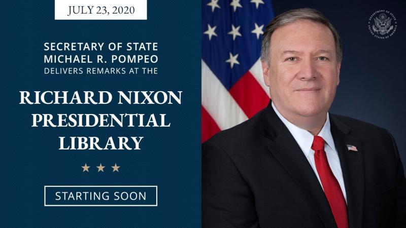 Pompeo at Richard Nixon Library