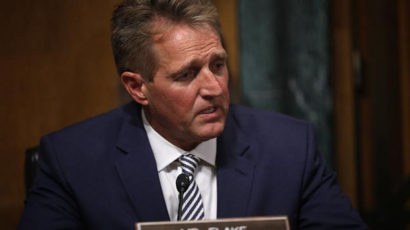 Then-Senator Jeff Flake in September 2018