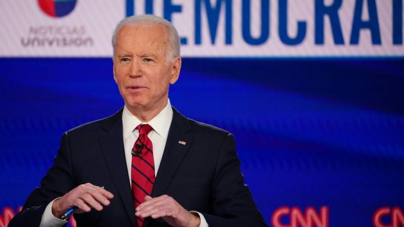 Joe Biden during a Democratic primary debate
