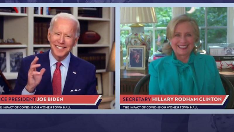 Former Secretary of State Hillary Clinton and former Vice President Joe Biden