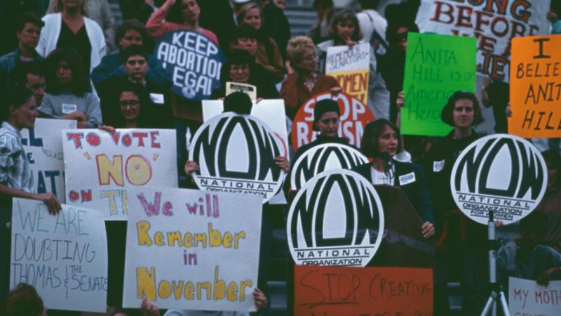 NOW members protesting in 1991