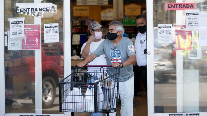 Grocery shoppers in Oakland, California