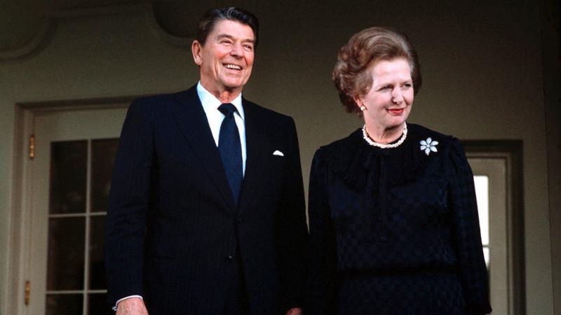U.S. President Ronald Reagan and UK Prime Minister Margaret Thatcher in May 1982