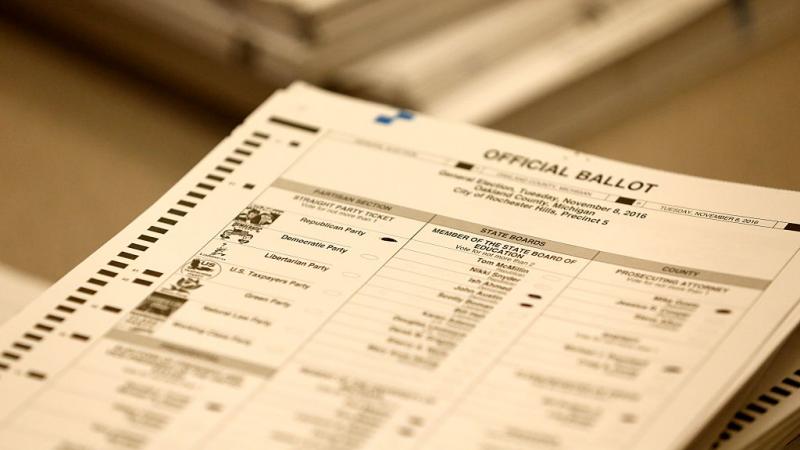 Ballot sheet in December 2016