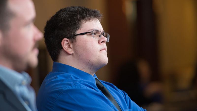 Gavin Grimm at the GLAAD Rising Stars Luncheon, May 5 2017