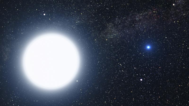 Artist conception of the known binary Sirius star system
