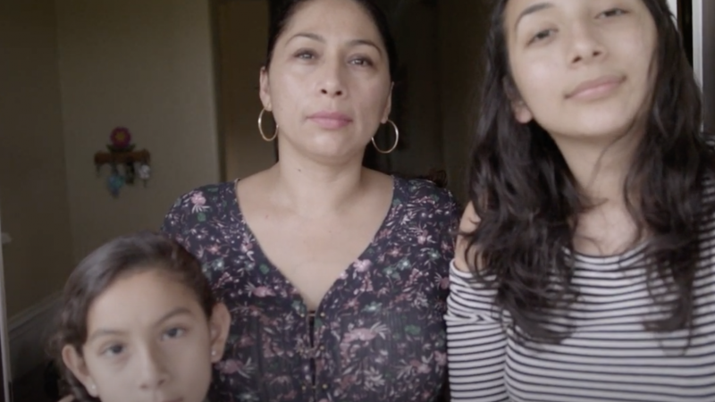 Alejandra Juarez is pictured with her family.