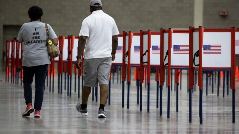 A voting precinct in the United States