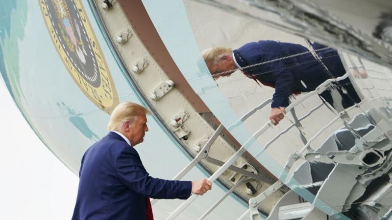 President Trump boards Air Force One on September 2, 2020