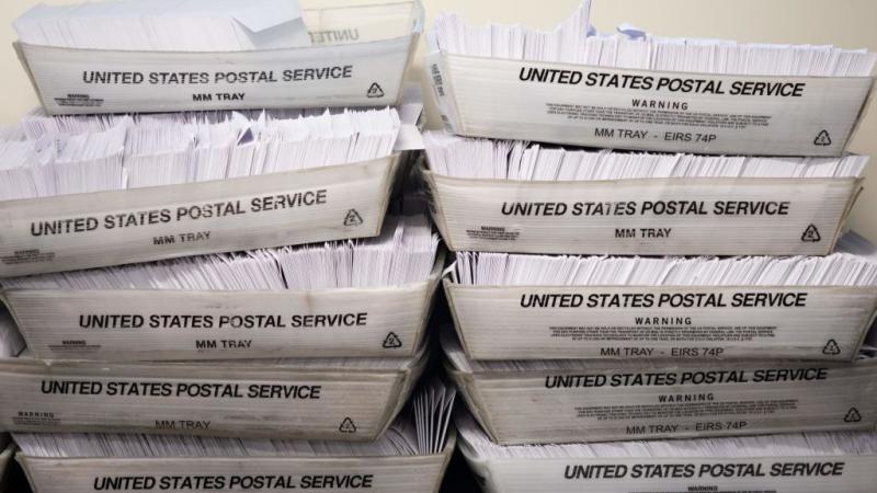 Postal trays amid ballot application stuffing