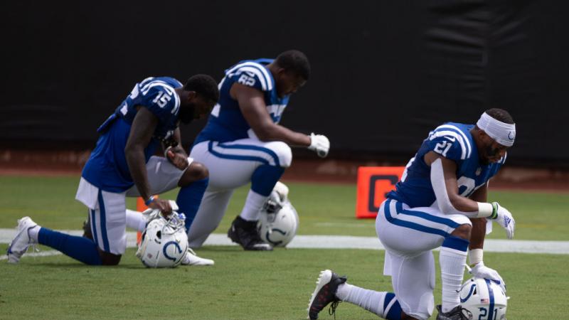 Athletes kneeling during the national anthem