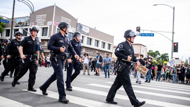 Police in Van Nuys, California, June 1