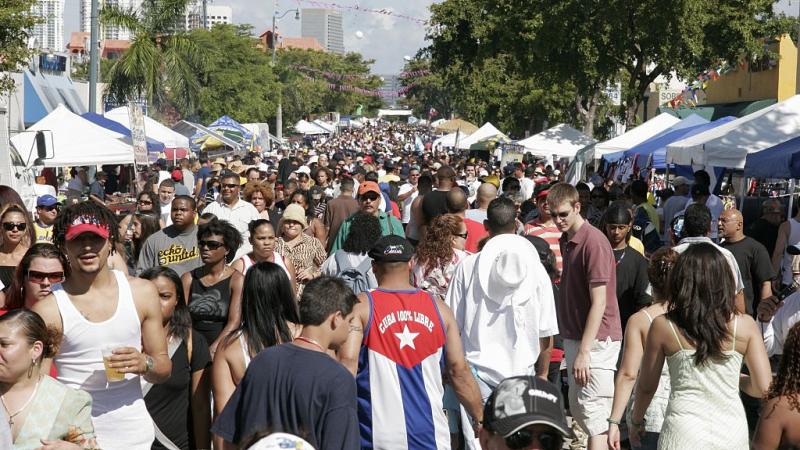 A city street in Miami, Florida