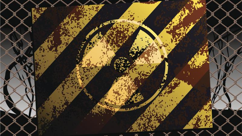 radioactive danger sign