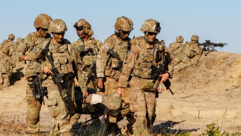 Paratroopers from the Army's 82nd Airborne Division on an exercise