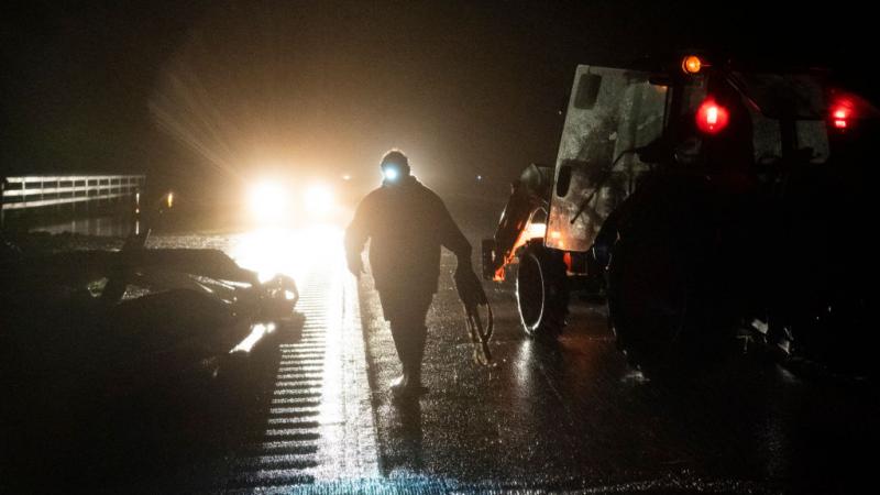 Lake Arthur, Louisiana after Hurricane Delta passed through 